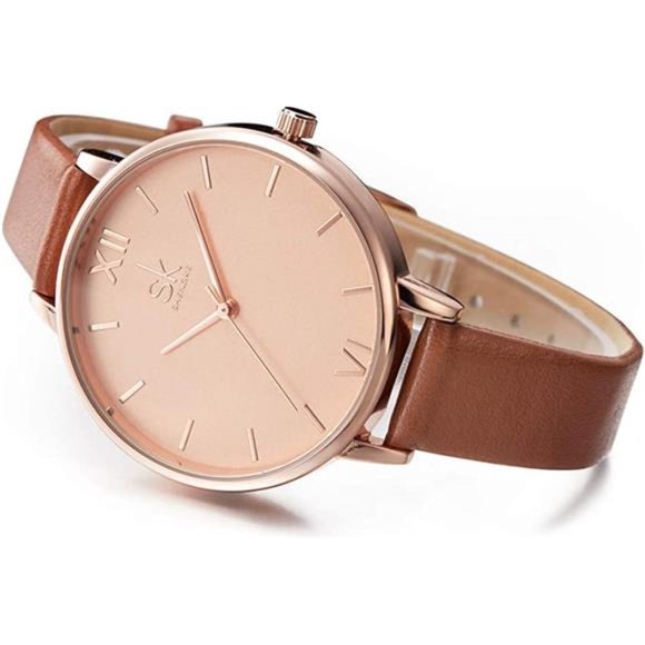 Women Watches Leather Band Luxury Quartz Watches Girls Ladies Wristwatch - Picture 1 of 6